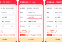 100m带宽美国服务器租用价格-网硕互联帮助中心
