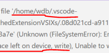 VScode连接实验室服务器,安装python插件显示磁盘空间不足,修改插件默认安装路径-网硕互联帮助中心