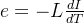 e=-L\\frac{dI}{dT}
