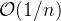 \\mathcal{O}(1/n)