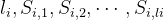 l_i,S_{i,1},S_{i,2},\\cdots,S_{i,li}