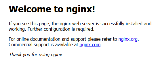nginx欢迎界面