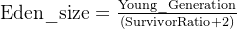 \\text{Eden\\_size} = \\frac{\\text{Young\\_Generation}}{(\\text{SurvivorRatio} + 2)}