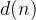 $d(n)$