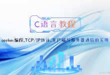 C语言网络编程入门：socket编程、TCP/IP协议、客户端与服务器通信的实现-网硕互联帮助中心