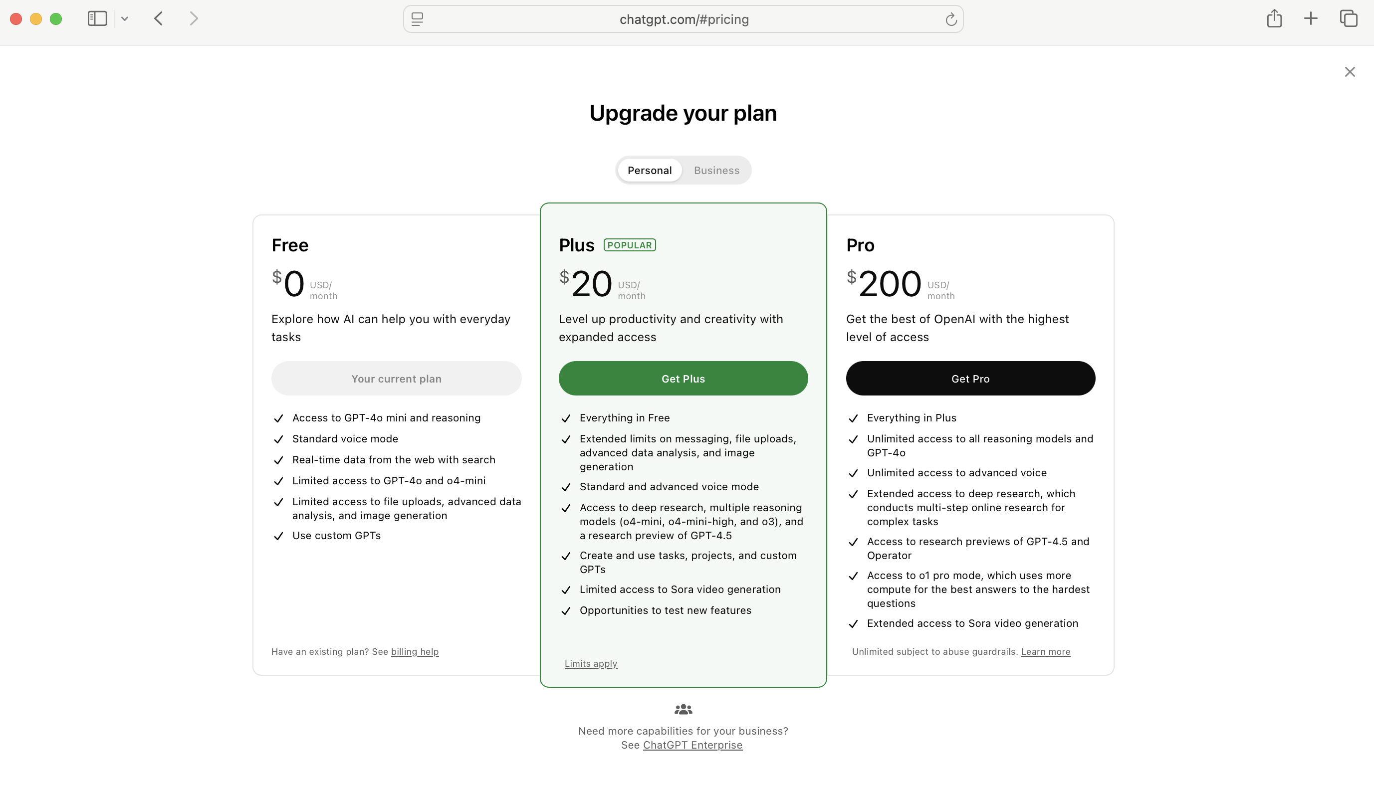 ChatGPT iOS app: Upgrading to a paid subscription | OpenAI Help Center