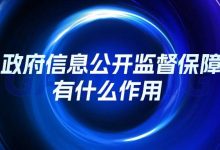 政府信息公开监督保障有什么作用-网硕互联帮助中心
