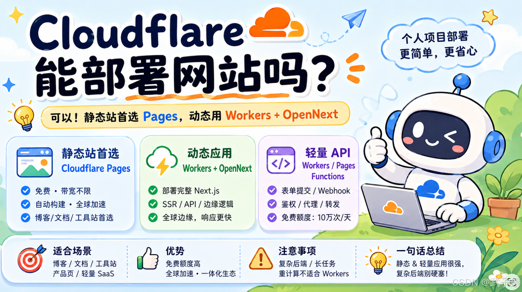 Cloudflare 能部署网站吗?2026 年完整对比 Vercel / Netlify / 自建服务器