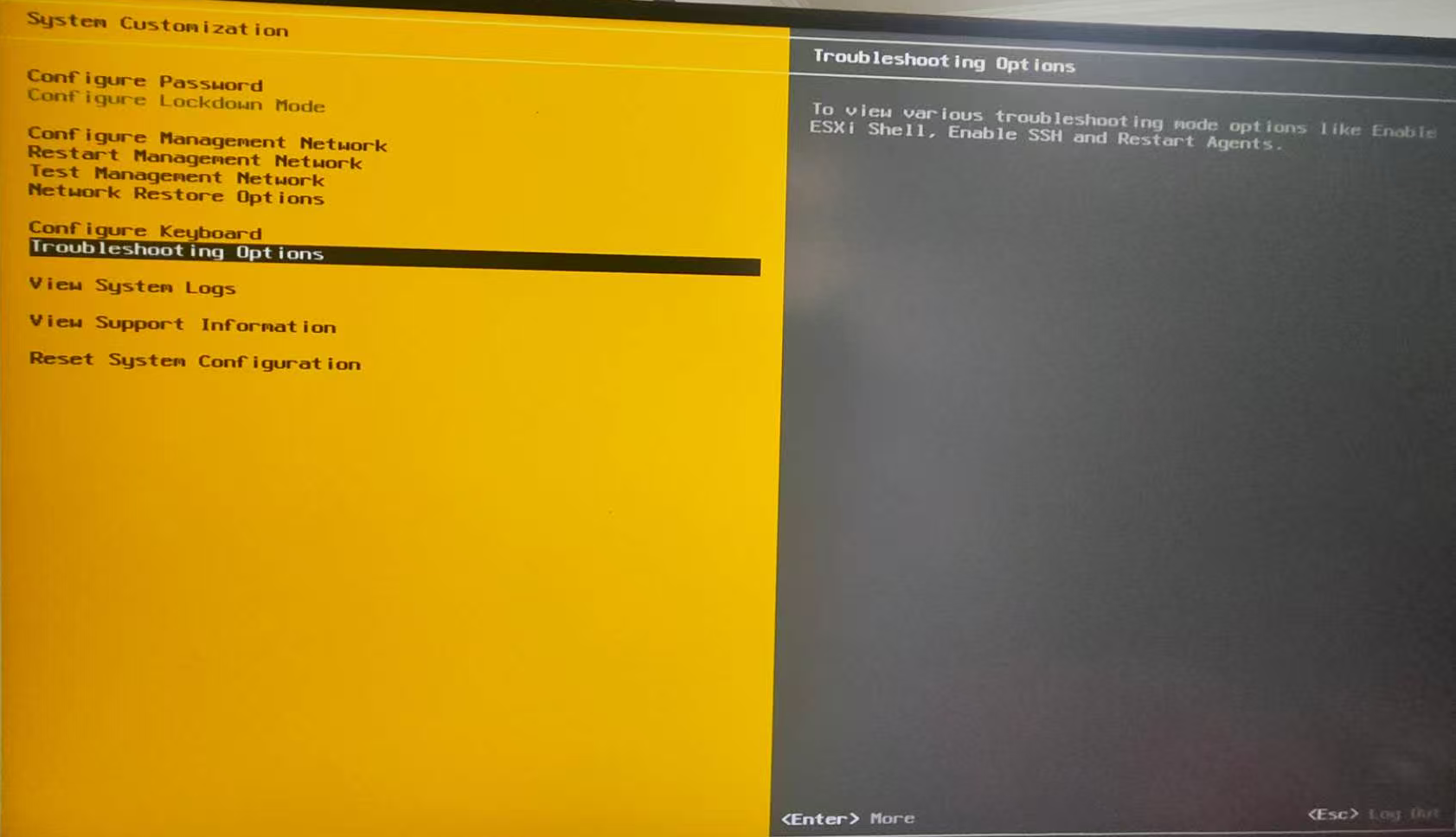 Troubleshooting Options