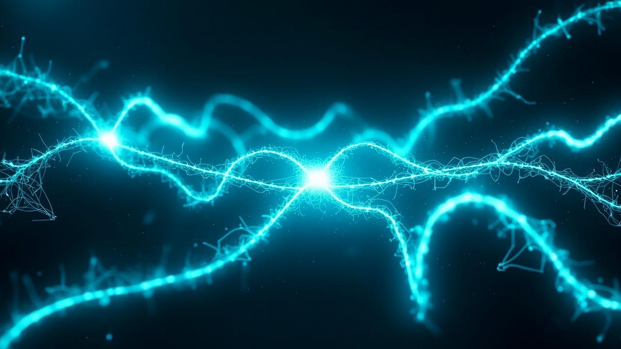 Abstract artificial intelligence network imagery: 
