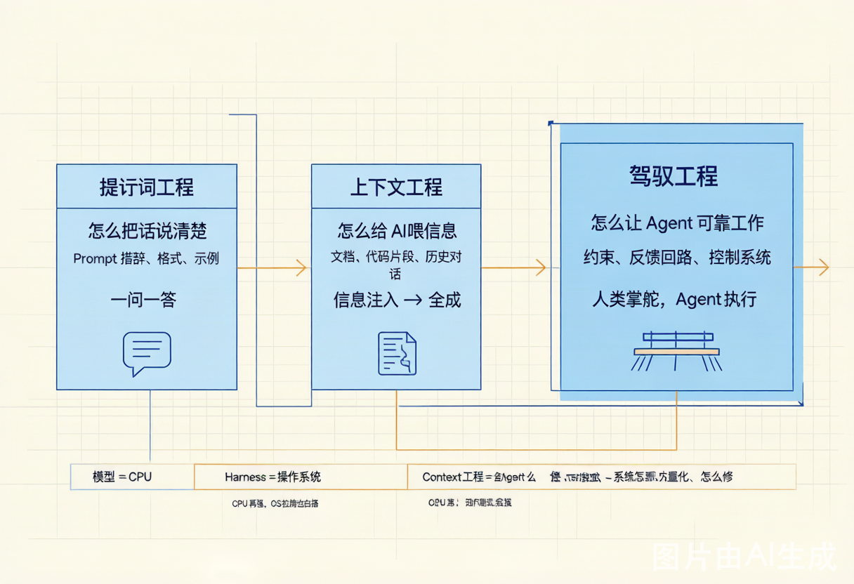 AI 工程范式的三次进化:从提示词到驾驭