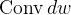 \\operatorname{Conv}{dw}