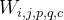 W_{i,j,p,q,c}
