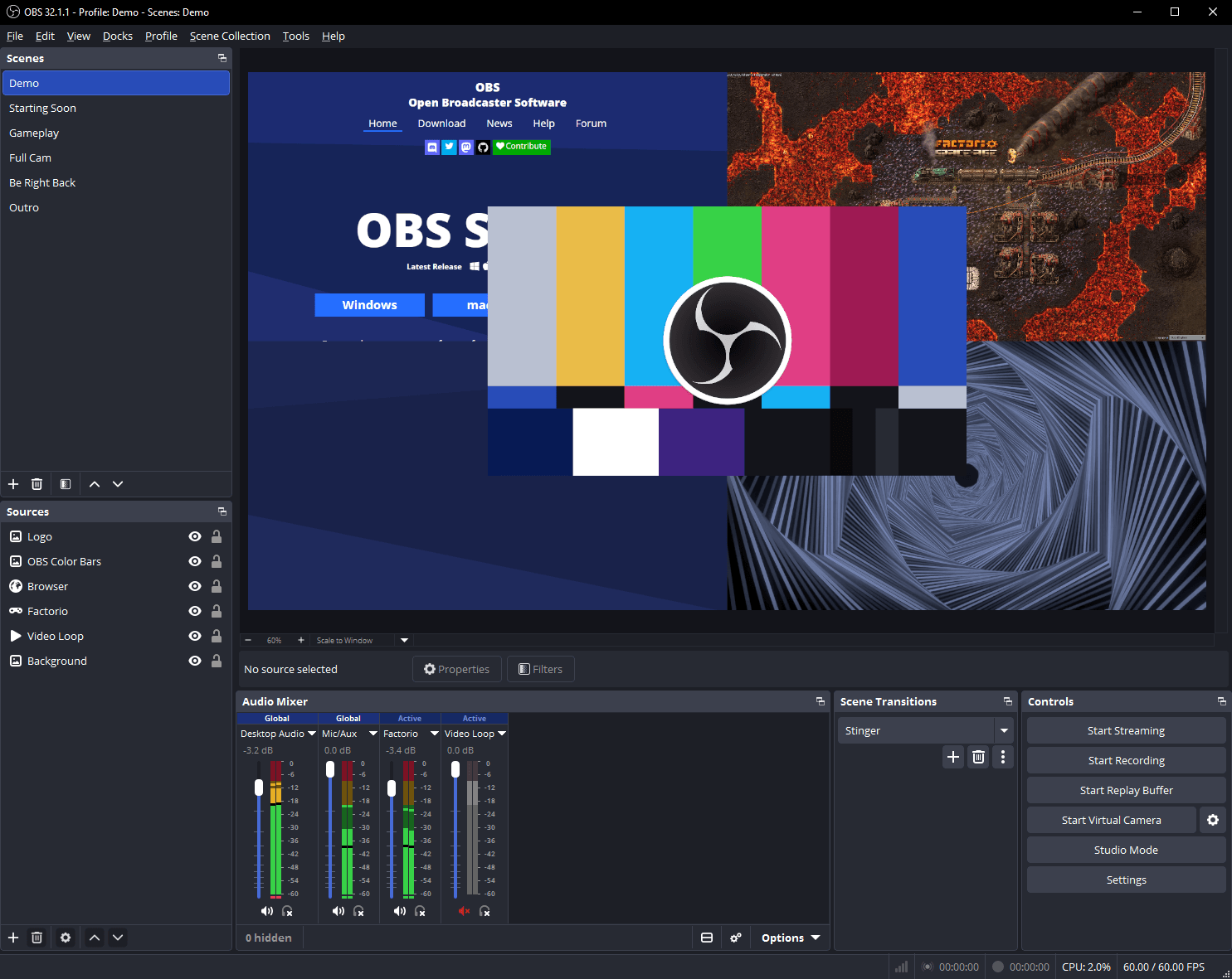 OBS Studio Profiles Demo 场景示例