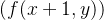 (f(x+1,y))
