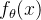 $f_\\theta(x)$