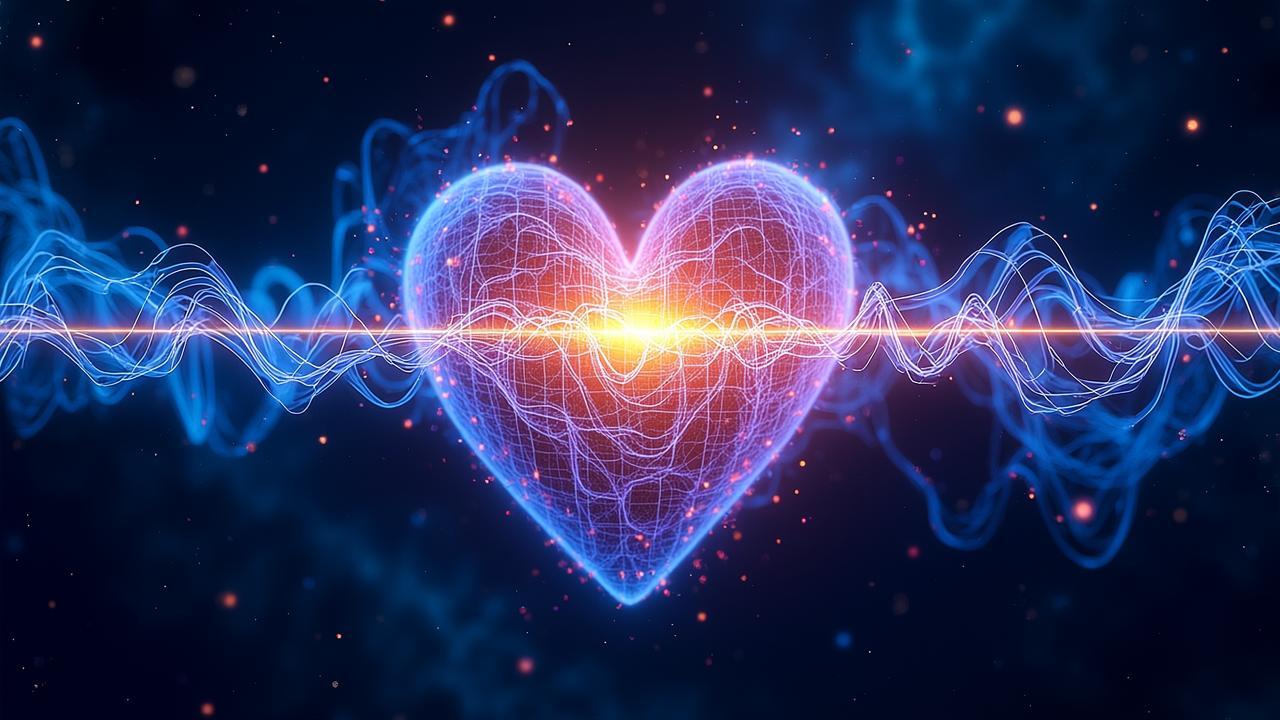 Abstract visualization of chaotic signal waves in