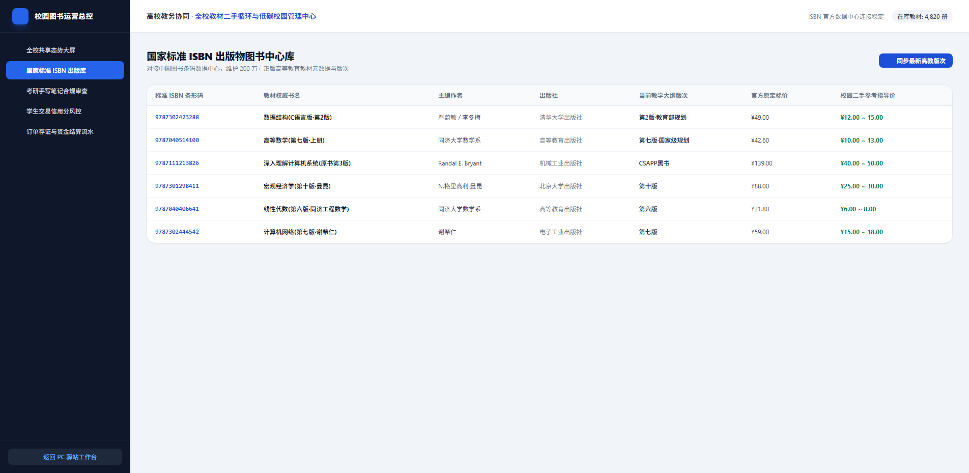 国家标准ISBN出版物图书中心库