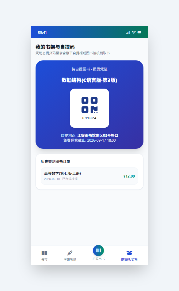我的书架与自提码