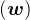 (\\boldsymbol w)