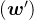 (\\boldsymbol w')