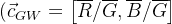 (\\vec{c}_{GW}=\\left[\\overline{R} / \\overline{G}, \\overline{B} / \\overline{G}\\right]