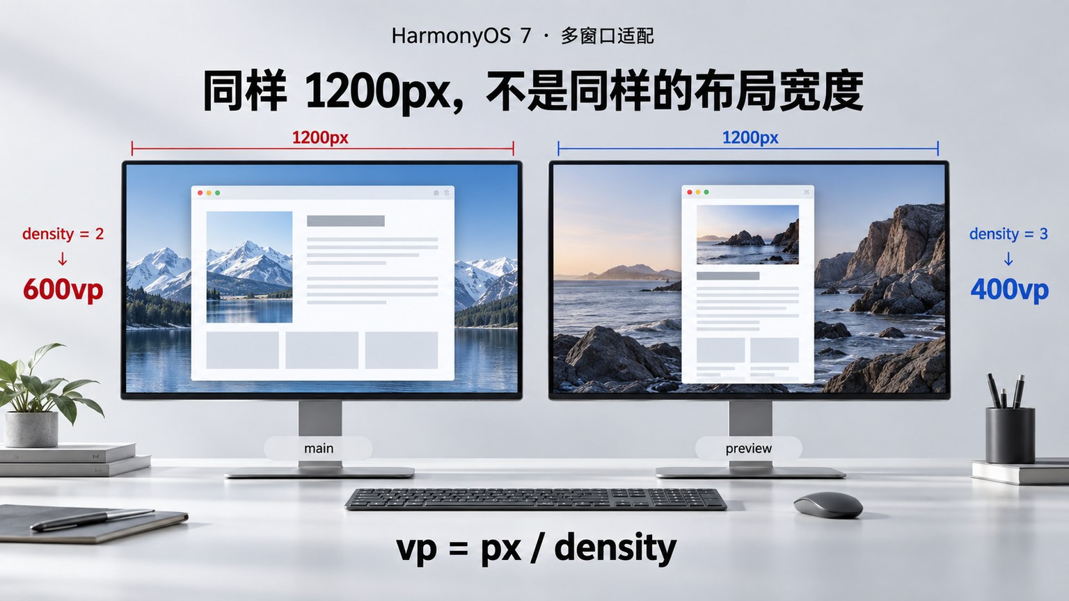HarmonyOS 7 鸿蒙电脑外接屏适配:px 与 vp 混用导致断点错判,怎样验证换屏后的布局