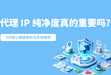 代理 IP 纯净度真的重要吗?3大核心维度解析与实测案例-网硕互联帮助中心