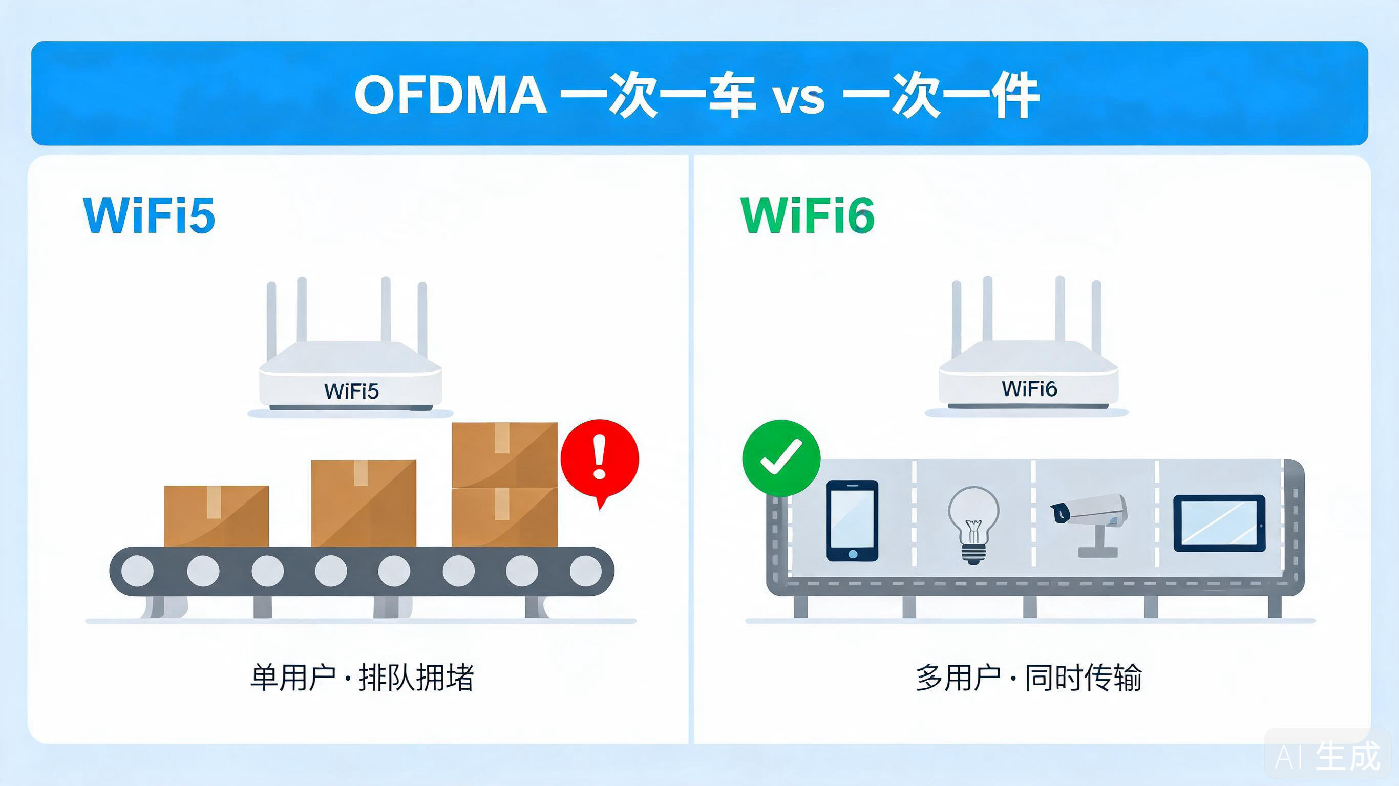 WiFi6的OFDMA原理:传送带一次送一车