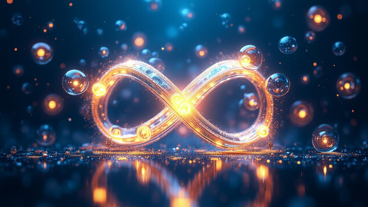 An abstract artistic representation of cyclical ve