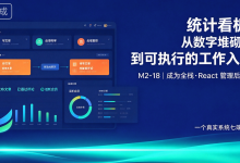 成为全栈·React 管理后台篇·统计看板：从数字堆砌到可执行的工作入口-网硕互联帮助中心