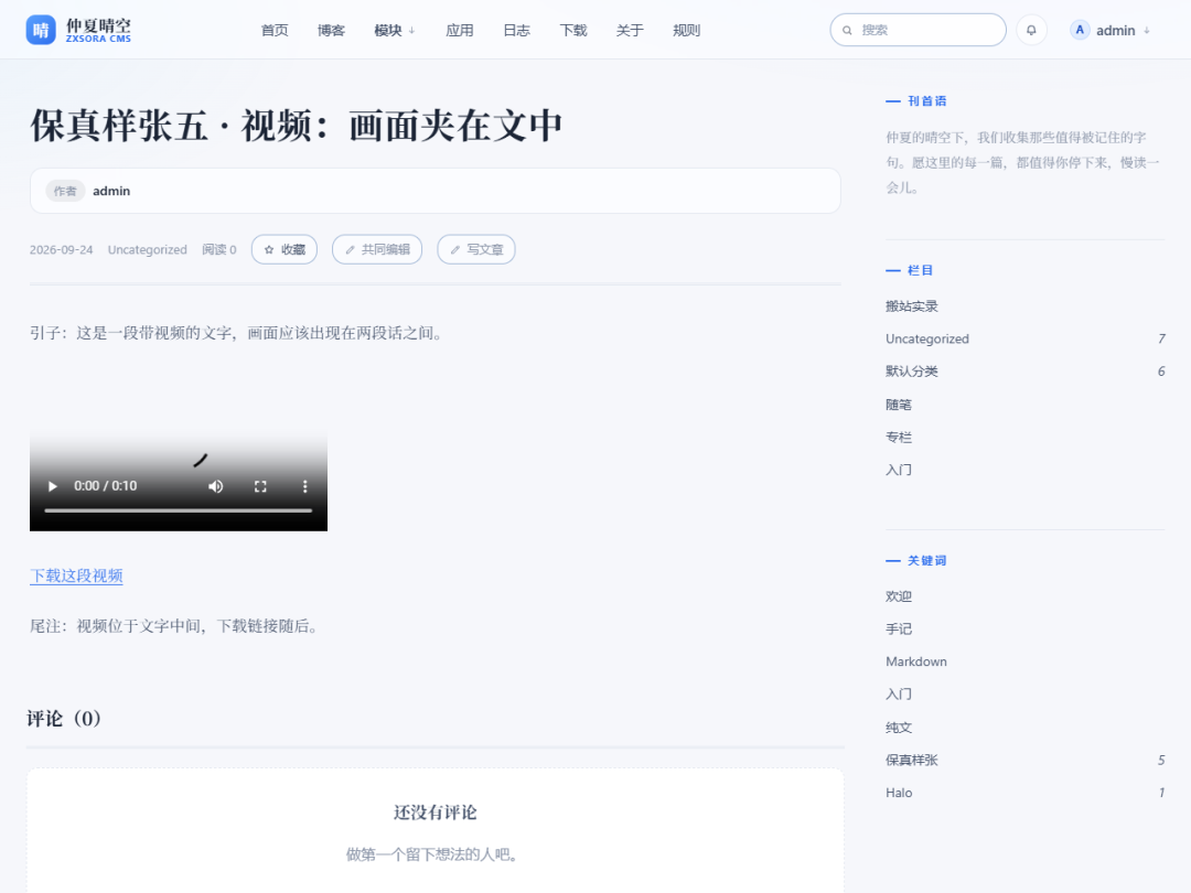 ZX 视频篇