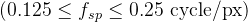 (0.125 \\le f_{sp}\\le0.25\\ \\mathrm{cycle/px})