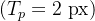 (T_p=2\\ \\mathrm{px})