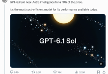 GPT-6.1 Sol 发布:接近 Astra 的能力,五分之一的价格-网硕互联帮助中心