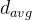 $d_{avg}$