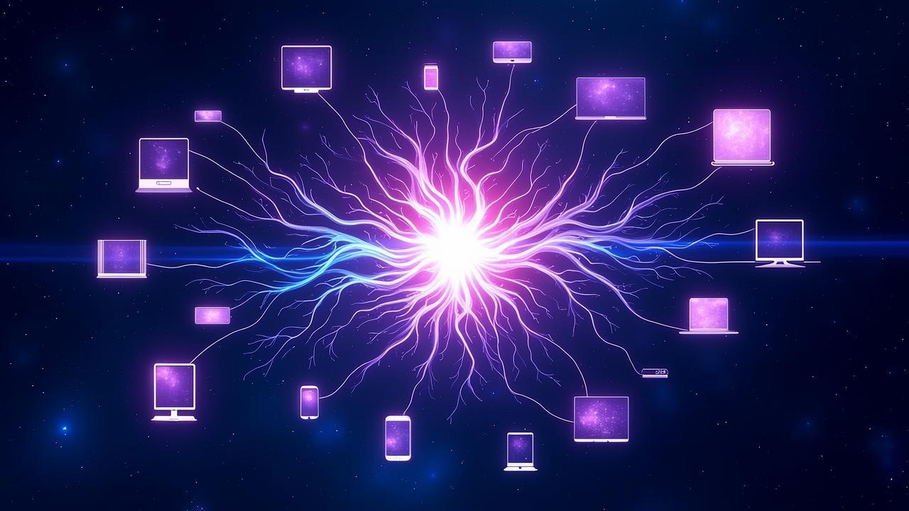Abstract visualization of edge intelligence: glowi