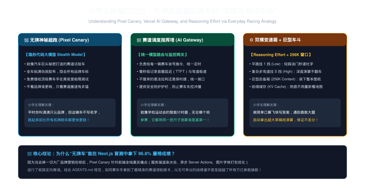 概念比方图：小学生秒懂打比方 —— 无牌原型超级跑车的风洞秘密试车场